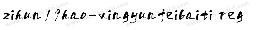 zihun19hao-xingyunfeibaiti regular字体转换